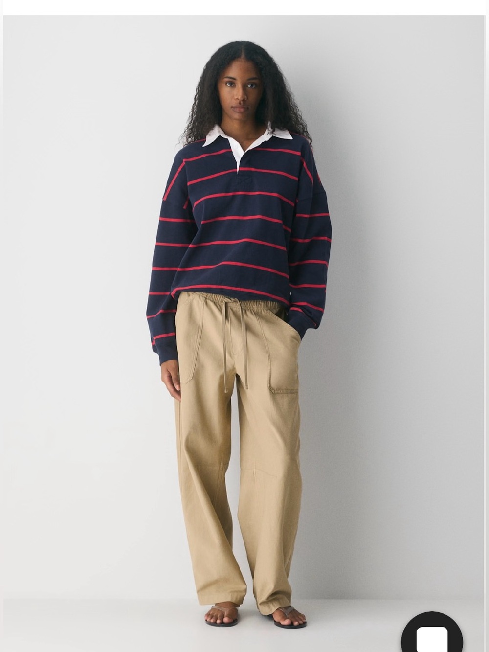 Aritzia Straight Leg Pants in Beige Tan